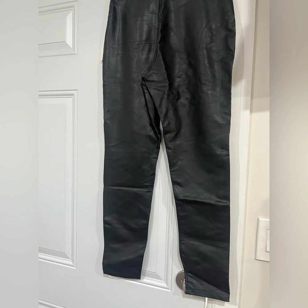 Leith Black Leather Skinny Pants - Picture 2 of 10